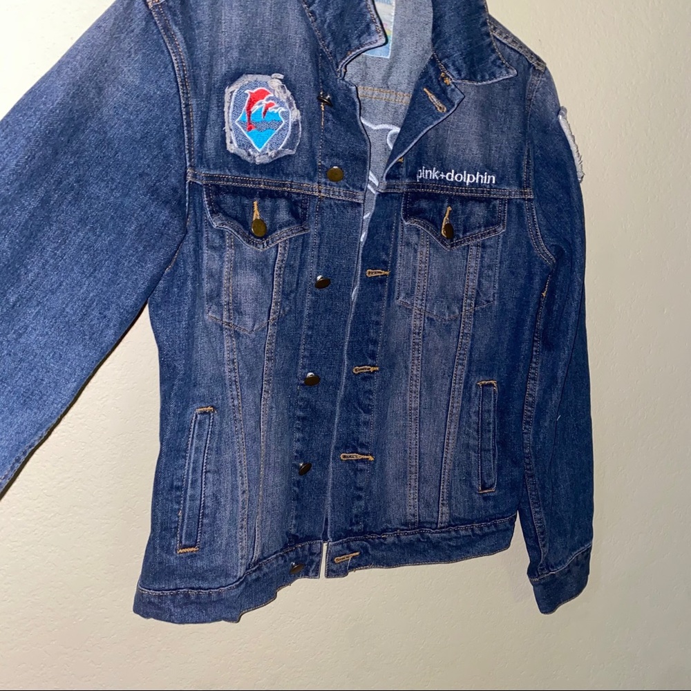 Pink Dolphin Men’s or women’s Jean jacket Size Med - Picture 12 of 12